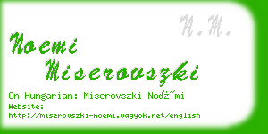 noemi miserovszki business card